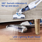 Vacmaster VSD1801 Cordless Handheld & Stick Vacuum Cleaner 2 in 1, Rechargeable Li-ion Battery Powerful Lightweight for Hardwood Floor, Carpet and Pet Hair White