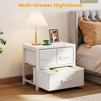 Homeiju Stackable 3-Drawer Fabric Dresser with Waterproof Wood Top – Closet Organizer & Storage Drawers for Bedroom, Modern Metal Frame Design (2 Tier-2 Pack)