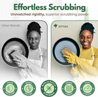 Plant-Based Scouring Pads for Dishes - Coconut Husk Non Scratch Scrub Pads - Natural Kitchen Scrubbing Pads for Pots & Pans - Eco Friendly & Non Abrasive Dish Scrubber Pads - Pack of 24