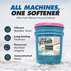 Ultra Fresh Platinum 5 Gallon Spring Fresh Scented Fabric Softener Liquid with Pump for Easy Dispensing for Up to 640 Laundry Loads (3 Pack)