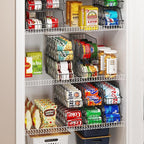 4-Tier Stackable Can Rack Organizer for Kitchen Pantry,Max Can Storage Holder,Durable Can Dispenser & Canned Goods Organizer for Fridge,Hold More 44 Cans, for Various Ounces of Canned Food Soda Drinks