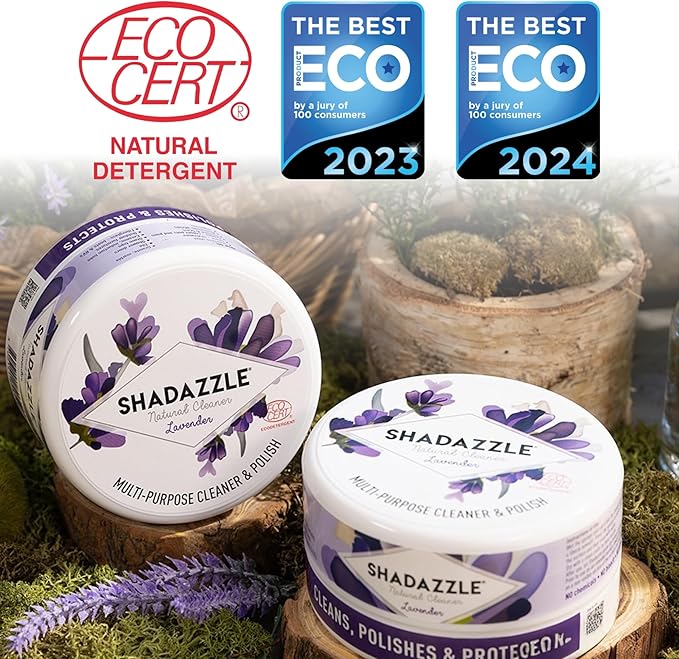 Shadazzle Natural All Purpose Cleaner and Polish – Eco friendly Multi-purpose Cleaning Product (2 Pack, Lavender)