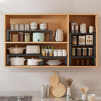 Metal Stackable Expandable Storage Shelf - Multi-Functional Home Storage Shelf, Suitable for Kitchen, Cabinet，Bathroom, Office, Garage, etc.（3PACKS/Black/Large