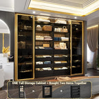 Aheaplus 21.3" Closet System with 4 Drawers, Wood Closet Organizer with Open Shelves, Modular Drawers System Tower, Walk-in Small Wardrobe Rack, Tall Storage Cabinet Unit, Black
