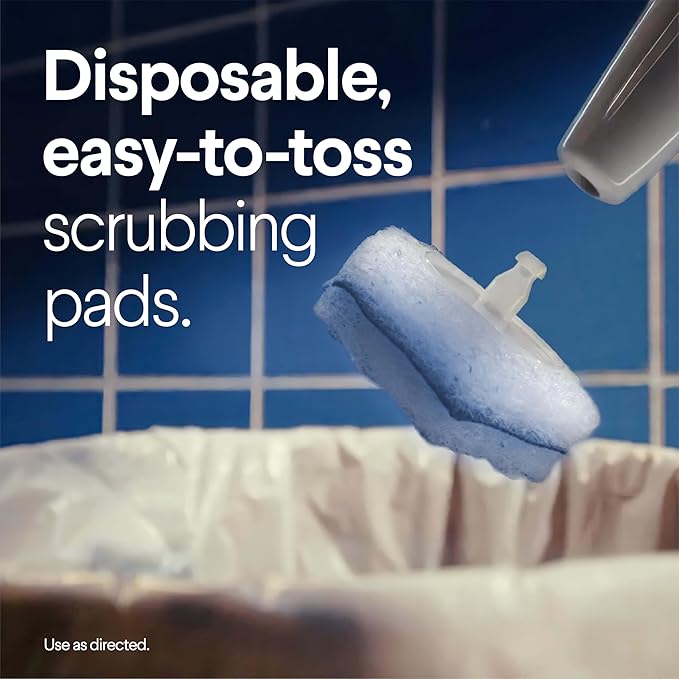 Clorox ToiletWand Disposable Toilet Cleaning System, Spring Cleaning Essential, ToiletWand, Storage Caddy, and 16 Disinfecting ToiletWand Scrubbing Pad Refills