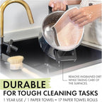 SUPERSCANDI Swedish Dishcloths With 100% Recycled Bioplastic Hanger, Reusable Paper Towels Washable 100 Times, Biodegradable, Super Absorbent Cleaning Cloth Dish Towel For Kitchen, 5-Pack Strawberries