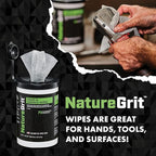 NatureGrit Hand & Surface Wipes: Heavy Duty Grease & Grime Removal, Degreaser Wipes for Mechanics, Workshop Use (1)