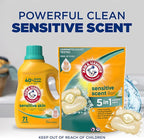 Arm & Hammer Sensitive Fresh Scent 5-IN-1 Power Paks, 42 count