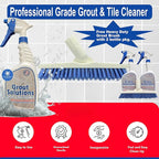 Professional Grout Cleaner – Acid-Free, Safe Deep Cleaner & Stain Remover for Tile, Ceramic, Porcelain, Marble & Colored Grout – Easy-to-Use 32oz Bottle