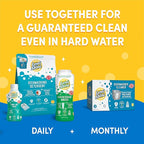 Lemi Shine Natural Dishwasher Detergent Pods + Dishwasher Cleaner 1 ct | All-In-One Powder & Gel Pods with Powerful Citric Acid | Eco Friendly Dish Wash Cleaning Supplies - 65 Count