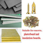 400pcs Self-Drywall Dilling Anchors Screws with 4 Different Expansion Sizes Screw Set, Zinc Plated Steel Dry Wall Screws no Drilling Required, Easy to Install