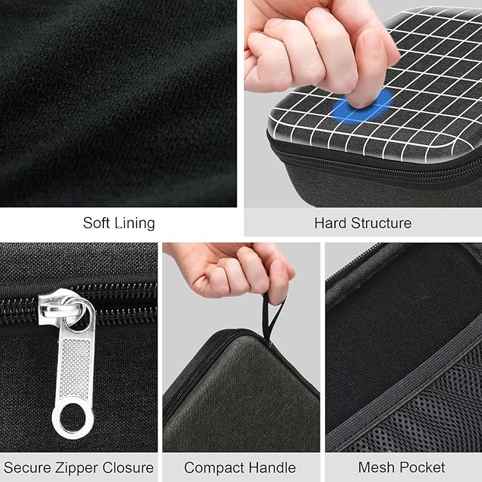 Bukere Travel Sunglasses Organizer Case Adjustable Slot For Multiple Eyeglasses Hard-shell Portable Storage Box for Men Women