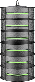 Drying Rack Plant Net Premium Mesh Tents Dryer kit Hanging Clothes Net Folding Nylon Netting Collapsible Mesh Food Dehydrator Receive Storage Carrying Bag 2/4/6 Layer 2FT (6 Layer)