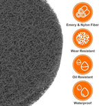 HARFINGTON 12pcs Scrubber Scouring Pads 800 Grits 4 Inch Drill Power Brush Hoop and Loop Surface Conditioning Disc Drill Scuffing Disc Scrub Pads for Home Kitchen Cleaning, Grey