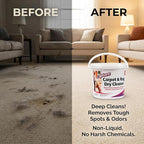 Capture Premium Lemon Scent Carpet Cleaner 4 lb Powder – Carpet Cleaner and Upholstery Cleaner – Carpet Powder for Vacuuming – Rug Cleaner Dry Cleaning at Home with bag clips