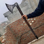[MDM KING TOOLS] Handmade 38" Viking Axe Real Camping Axe Berserker Axe, Large Norse Axe,Scandinavian Double Headed axe Functional Viking Battle ax Norse Best Gift For Your Love
