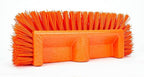 SPARTA Multi-Level Tile Scrub Brush 12" Wide Brush Head, Heavy-Duty Tile Cleaning Brush with End Bristles for Commercial Tiles, Tubs and Floor, Plastic, 12 Inches, Orange
