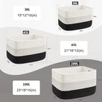 Blanket Basket,Rectangle Woven Baskets for Storage,65L Laundry Basket for Decorative Nursery Blanket,Toys,Dirty Clothes and Magazine in Shelves,Baby Room,and Living Room