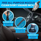 ThisWorx Car Vacuum Cleaner 2.0, Portable Handheld Mini Vacuums Cleaner W/ 16ft Cord, LED Light, Bag, & Attachments- Small Vac for RV, Boats, Travel, Car Accessories, Lightweight