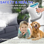 Handheld Steam Cleaner for Home, 10S Immediate Heat Hand Held Steam Cleaner, with Visualized Large Water Tank & 9 PCS Accessories & Safety Lock, for Kitchen,Couch,Floor,Window,Car (WHITE+GRAY)