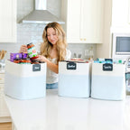 NaturalCozy 13x15x13 Kallax Storage Cubes Bins, 3 Pack | Cotton Rope Cube Storage Bin Woven Baskets for Organizing | Kallax Insert Storage Baskets for Shelves Organizer, Kids Toy, Closet Baby Nursery