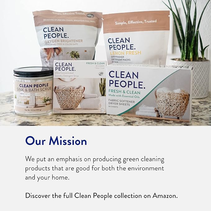 The Clean People Fabric Softener Sheets - Dryer Sheets - Softens & Removes Static Cling - Vegan Laundry Softener, Essential Oils - Lavender 240 Pack