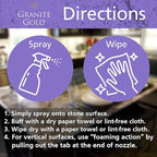Granite Gold Clean and Shine Spray-Streak-Free Deep Cleaning & Polishing of Granite, Marble, Quartz, 24 Fl Oz (Pack of 2)