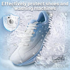 XXL Shoe Washing Machine Bag, Laundry Shoe Bag for Washer and Dryer, Laundry Shoe Bag Protect Sneaker, Running Shoes, Bras, Delicates and Toys, Includes 2 Shoes (White 2 Pack)