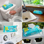 Single Surface Wipes with Bleach, Thick & Large Dispose, All-Purpose Cleaner for Bathroom, Kitchen, Office, 100 Count Soft Flow, Biodegradable, Fresh Scent