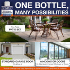 All-In-1 Aluminum Cleaner & Restoration Solution – Made in USA, Restores Faded Patio Furniture, Garage Doors, & Outdoor Fixtures, Aluminum Brightener & Restorer for All Painted Metal Surfaces, 16 OZ