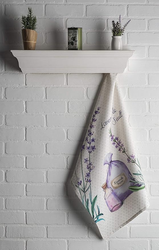 Maison d' Hermine Kitchen Towels Set of 3 100% Cotton 27.50" x 20" Reusable Cloth Tea Dish Towels Absorbent with Hanging Loop for Kitchen, Home, Dining, Cocktail Parties (Kelim - Infinity)