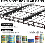 Simple Houseware Stackable Can Organizer Rack for Pantry/Cabinet – 11.5" D x 17" W x 13.75" H, Holds 36 Cans, 3-Tier Can Food Storage Dispenser, Bronze