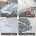 Vacbird 18 Pack Vacuum Storage Bags Set with Rechargeable Wireless Pump Large/Medium/Small Vacuum Seal Bags for Clothing Travel and Home, Compression Packing for Comforters, Blankets and Bedding