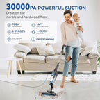 Vazone R6X Corded Stick Vacuum Cleaners for Home, 30000pa Powerful Suction Stick Vacuum with 16Ft Cord, 2 in 1 Lightweight Vacuum Cleaner for Hard Floor Pet Hair (Blue)