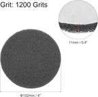 HARFINGTON 12pcs Scrubber Scouring Pads 1200 Grits 4 Inch Drill Power Brush Hoop and Loop Surface Conditioning Disc Drill Scuffing Disc Scrub Pads for Home Kitchen Cleaning, Light Grey