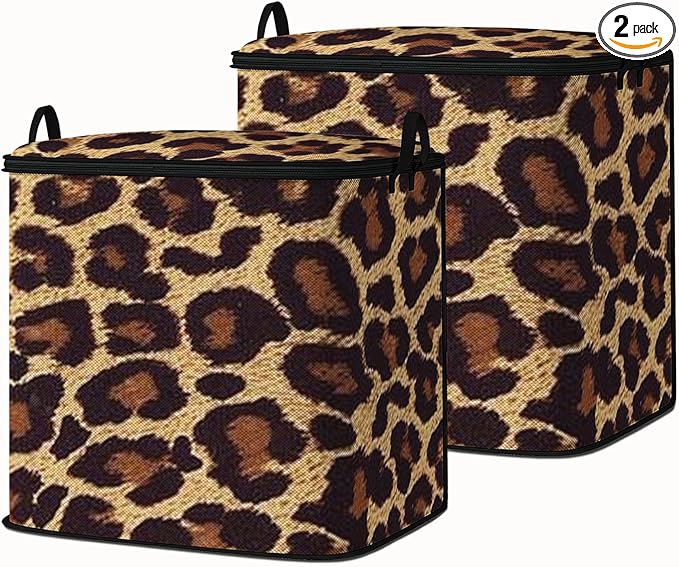 Large Comforter Storage Bag with Zipper,Closet Organizer for Clothes/Blankets/Quilts/Pillows,Fabric Storage Bags with Portable Handles 95L(2-Pack)