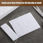 20 Pieces White Scrubbing Pad Non Scratch Scouring Pads Non Woven Scouring Sponge Multipurpose Abrasive Multi Surface Scrubber for Cleaning Polishing(6 x 9 Inch)