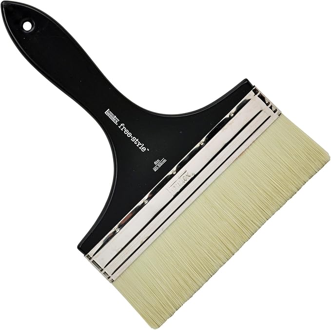 Liquitex 8 Professional Freestyle Large Scale Brush, Broad Flat/Varnish inch, Short Handle, Black TAN