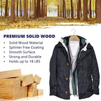 Amber Home 20 Pack Wooden Coat Hangers, Natural Wood Suit Hangers with Non-Slip Pant Bar, Clothes Hangers for Closet Organization, Shirts, Jackets, Dresses, and Pants (Natural, 20)