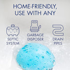 Glisten Garbage Disposer Cleaner and Freshener, Sink Disposal Odor Eliminator with Foaming Action, Lemon Scent, 4 Packets
