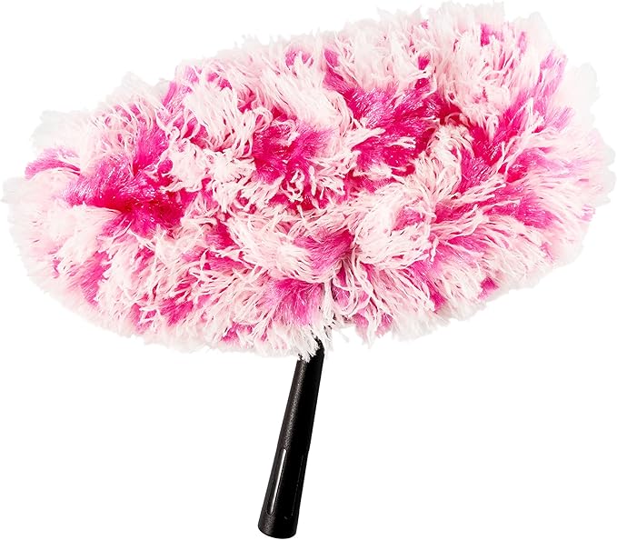 Fuller Brush Fuzzy Fan Duster – Dust & Clean Ceiling Fans, Walls, Woodwork – Polystatic & Microfiber Grabs & Holds Dust, Lint, Cobwebs & Dirt - Fan Duster Head Only (Pink)