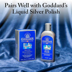 Goddard's Silver Polishing Cloth for Jewelry, Remove Tarnish on Plated or Sterling Silver, Gold, Antiques, and Leaves Tarnish Protection, 2 Cloths