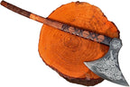 MDM-012 Custom Hand Forged Viking Axe Real Tomahawk Viking Hatchet Beared Camping Axe, 5160 HIGH Carbon Steel Blade, Throwing Set Vintage Ax Viking Gift for Him - Viking Gifts (largegardzilax)