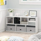 Furinno Luder Bookcase / Book / Storage , 7-Cube, White