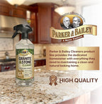 Parker & Bailey Granite & Stone - Countertop Cleaner Kitchen Island Cleaning Spray Marble Tile Slate Quartz Daily Granite Bathroom Counter -White, 32 Oz