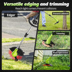 Aokia String Trimmer: Grass Edger with 4 Replacement Spools and 2 Blands - Lightweight Electric Lawn Cutter, 40V 2.0Ah Battery Powered Cordless Weed Wacker for Garden, Yard