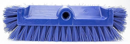 SPARTA Multi-Level Tile Scrub Brush 12" Wide Brush Head, Heavy-Duty Tile Cleaning Brush with End Bristles for Commercial Tiles, Tubs and Floor, Plastic, 12 Inches, Blue
