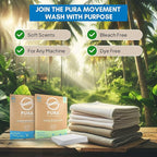 Laundry Detergent Sheets - Ultra Concentrated & Hypoallergenic - Deep Clean, Safe for Sensitive Skin, Plastic-Free & Non-Toxic - Works in Hot & Cold Water - (64 Loads 32 Sheets) - Tropical Jungles