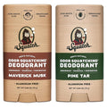 Dr. Squatch Natural Deodorant for Men - Odor-Squatching Aluminum Free - Maverick Musk & Pine Tar (2.65 oz, 2-Pack)