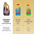 Clorox Liquid-Plumr Advanced Action Clog Destroyer Gel, Removes Multiple Types of Clogs including Hair, Deodorizes and Freshens, Safe for All Septic Systems and Pipes, 2 Bottles, 32 fl. oz. Bottle